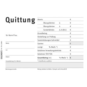 Quittungsblock