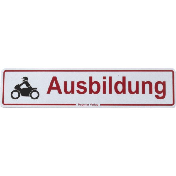 Magnetschild "Motorrad-Ausbildung", reflektierend