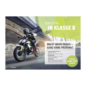 Poster "Dein Extra in Klasse B"