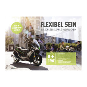 Poster "Flexibel sein mit dem B196-Schein"
