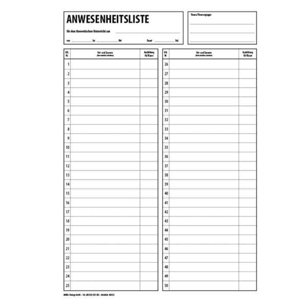 M2432-Anwesenheitsliste