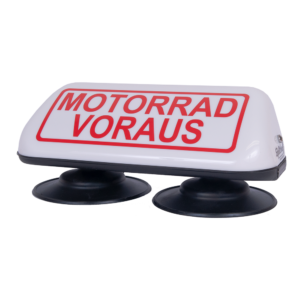 Premium-Dachschild "Motorrad voraus"