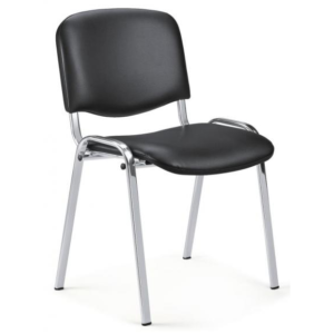 Besucherstuhl / Stapelstuhl Kunstlederbezug