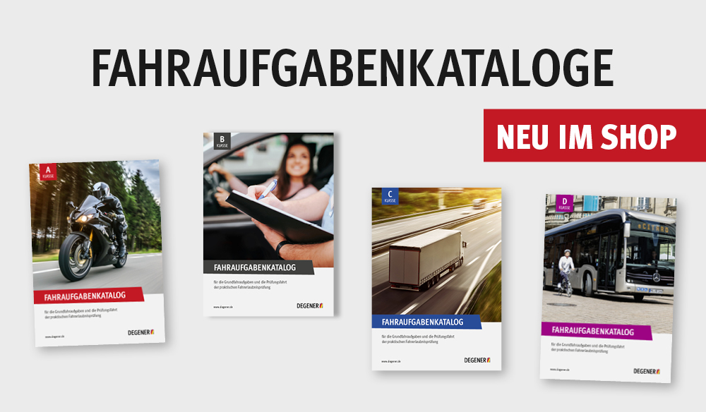 Neu im Shop: Fahraufgabenkataloge